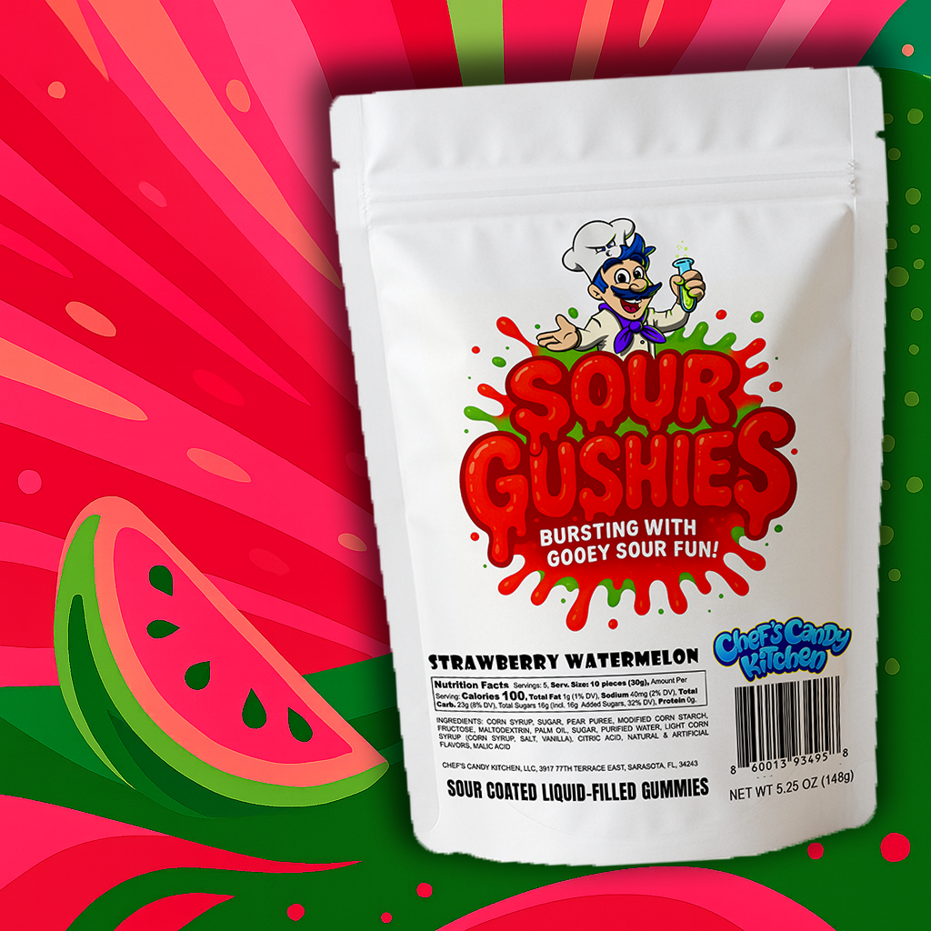 Chef's Candy Kitchen Sour Gushers - Sour Liquid Filled Gummies